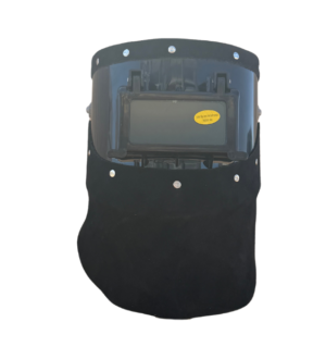 Leather Welding Hood (Black welding helmet with black leather)